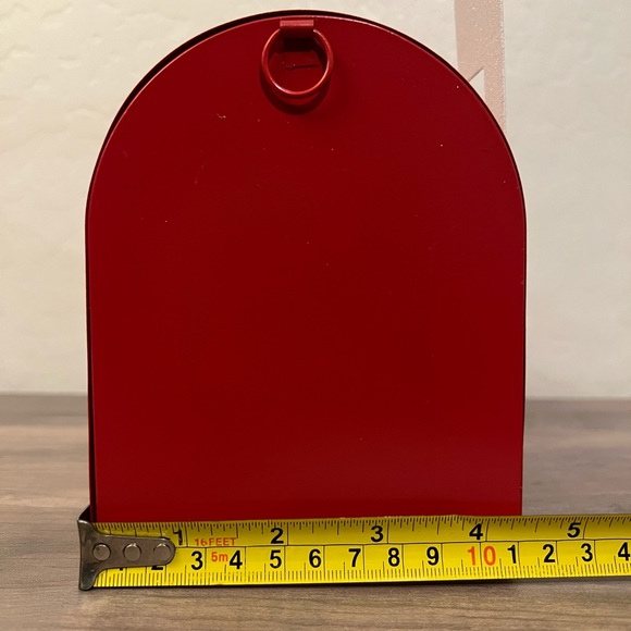 Letters to Santa Metal Mailbox Decorative Christmas Figurine Red by Wondershop - Picture 7 of 11